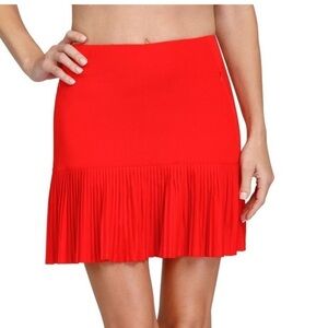 Tail pleated golf skort